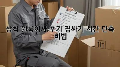 삼척 원룸이사 후기: 짐싸기 시간 단축 비법!