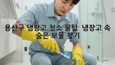 용산구 냉장고 청소 꿀팁 ✨ 냉장고 속 숨은 보물 찾기!
